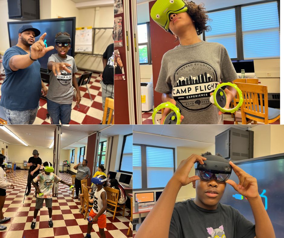 At camp flight, QUED-UP Taught kids about Virtual Reality